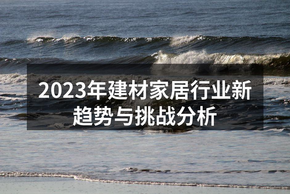 2023年建材家居行业新趋势与挑战分析